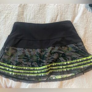 Lucky in Love black with green design tennis skort. Good condition size s